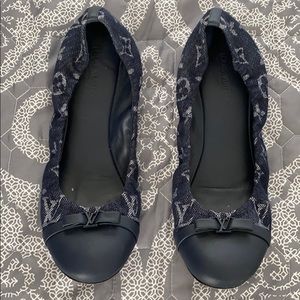 Louis Vuitton denim flats